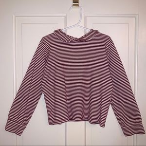 Olive Juice red and white striped long sleeve top.